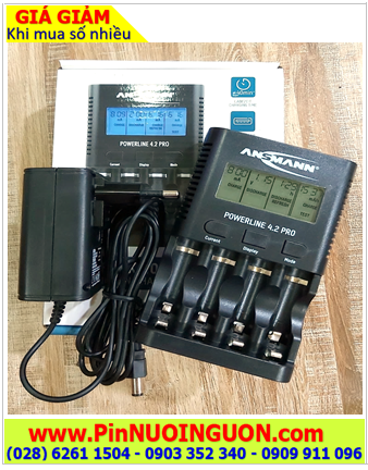 Ansman Powerline 4.2 Pro _Bộ sạc pin AA, AAA Ansman Powerline 4.2 PRO (Màn hình LCD, Đo dung lượng-Xả Pin) _PHIÊN BẢN MỚI